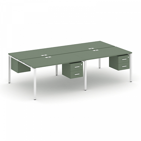 Бенч-система на 4 места с подвесными тумбами Concept CN.DRS-134