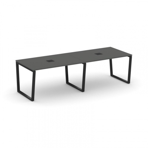 Style Project Стол переговорный SN-6T2.SPRG-011 Акация Лорка/Металл Антрацит/Заглушка Металл Антраци фото 5