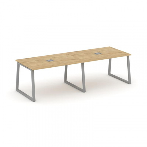 Style Project Стол переговорный SN-6T1.SPRG-013 Акация Лорка/Металл Антрацит/Заглушка Металл Антраци Style Project Стол переговорный SN-6T1.SPRG-013 Акация Лорка/Металл Антрацит/Заглушка Металл Антраци