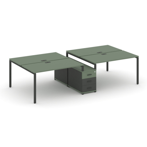 Бенч-система на 4 места с опорной тумбой Concept CN.DRS-312 фото 2