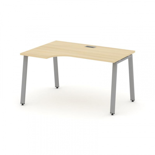 Style Project Стол рабочий эргоном. SN-6A.SPA-002(L) Дуб Наварра/Металл Белый 1580*600/980*750 фото 14