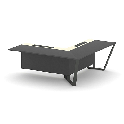 Steel Meet Завершающий угловой модуль правый KMK-PR.B.SPZOU-20(R) Антрацит/Ваниль Глянец/Металл Антр