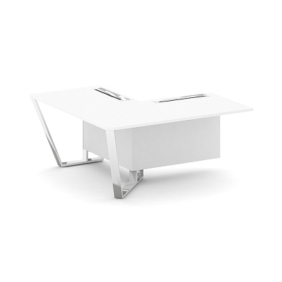 Steel Meet Завершающий угловой модуль левый MFK-PR.B.SPZOU-16(L) Белый/МДФ Ультраматт Белый Бриллиан