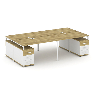 Бенч-система на 4 места с 2 опорными тумбами Concept CN.DRS-327