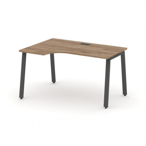 Style Project Стол рабочий эргоном. SN-6A.SPA-002(L) Дуб Наварра/Металл Белый 1580*600/980*750 фото 20