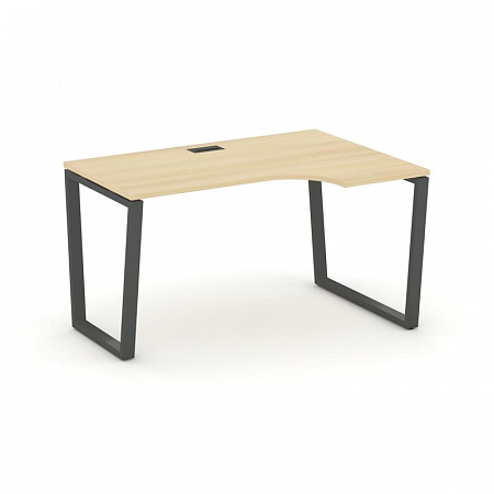 Style Project Стол рабочий эргоном. SN-6T2.SPA-021(R) Акация Лорка/Металл Антрацит/Заглушка Пластик