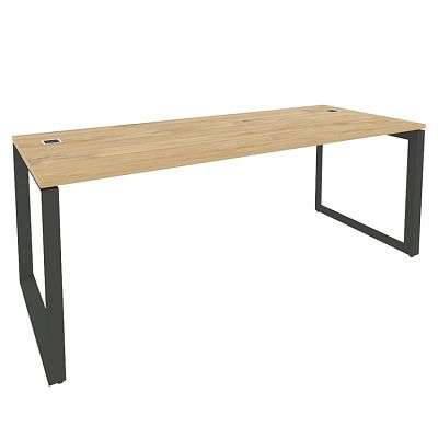 Onix Direct Стол рабочий руководителя на О-образном м/к O.MO-SRR-6.8 Тиквуд Светлый/Металл Антрацит