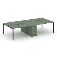 Бенч-система на 4 места с 1 опорной тумбой Concept CN.DRS-419