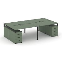 Бенч-система на 4 места с 2 опорными тумбами Concept CN.DRS-325