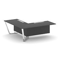 Steel Meet Завершающий угловой модуль левый MDK-PR.B.SPZOU-20(L) Антрацит/Нержавеющая Сталь/Хром 200