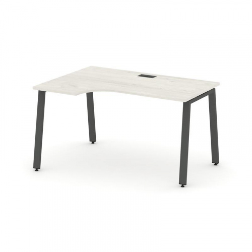 Style Project Стол рабочий эргоном. SN-6A.SPA-002(L) Дуб Наварра/Металл Белый 1580*600/980*750 фото 21