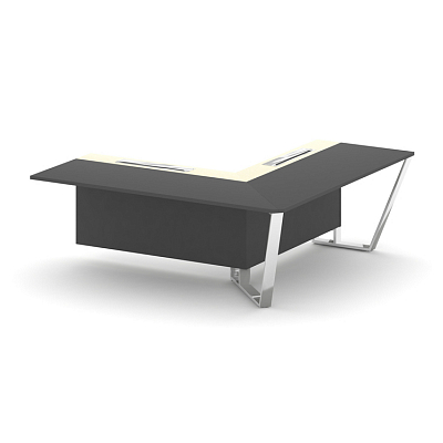 Steel Meet Завершающий угловой модуль правый MM-PR.B.SPZOU-20(R) Антрацит/Ваниль Глянец/Нержавеющая