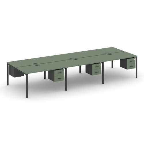 Бенч-система на 6 мест с подвесными тумбами Concept CN.DRS-154 фото 2