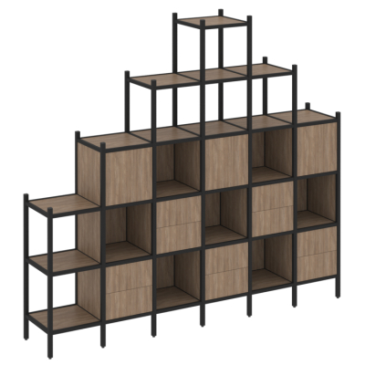 Стеллаж офисный прямой Лофт VR.L-24