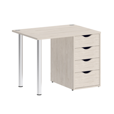 Home Office Стол письменный VR.SP-3-98.4 Денвер Светлый/Хром 980*720*750