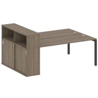 Бенч-система с шкафом-купе на П-обр. м/к Метал систем Quattro 50БП.РС-СШК-2.5