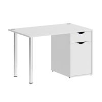 Home Office Стол письменный VR.SP-3-118.1 Белый Бриллиант/Хром 1180*720*750