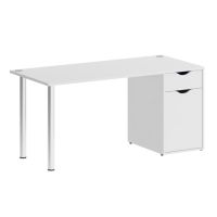 Home Office Стол письменный VR.SP-3-158.1 Белый Бриллиант/Хром 1580*720*750
