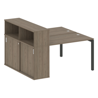 Бенч-система с шкафом-купе на П-обр. м/к Метал систем Quattro 50БП.РС-СШК-2.2