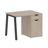 Home Office Стол письменный VR.SP-3-98.1.A Дуб Аттик/Металл Антрацит 980*720*750