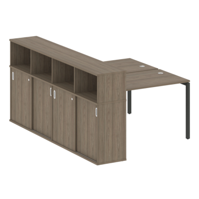 Бенч-система с шкафом-купе на П-обр. м/к Метал систем Quattro 40БП.РС-СШК-4.2