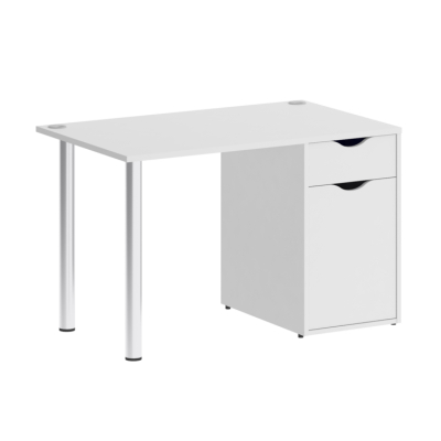 Home Office Стол письменный VR.SP-3-118.1 Белый Бриллиант/Хром 1180*720*750