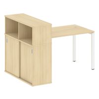 Стол письменный с шкафом-купе на П-обр. м/к Метал систем БП.РС-СШК-3.2