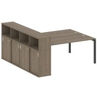 Бенч-система с шкафом-купе на П-обр. м/к Метал систем Quattro 50БП.РС-СШК-4.5