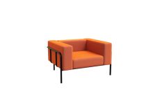 Flex Диван одноместный FLX-1 Velvet Lux 72/Металл Черный 1100 *915*690