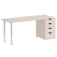 Home Office Стол письменный VR.SP-3-178.4 Денвер Светлый/Хром 1780*720*750